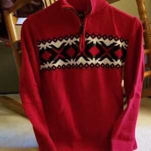 Chaps red cotton sweater